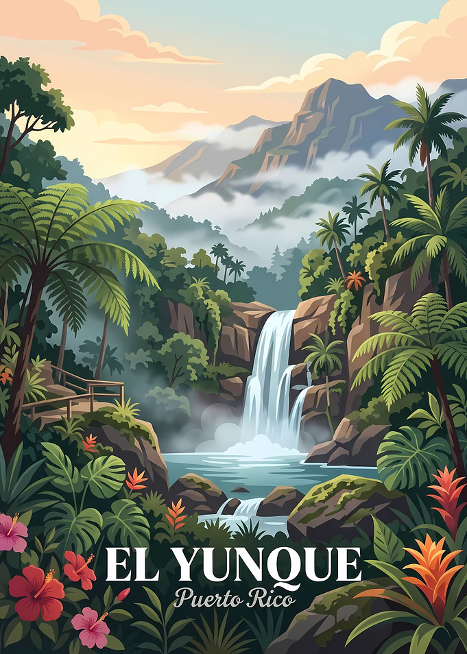 El Yunque National Forest Travel Poster