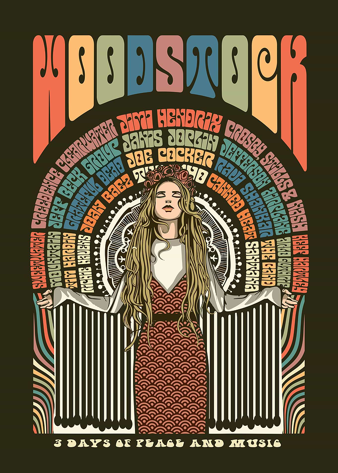Woodstock Music Festival Vintage Poster