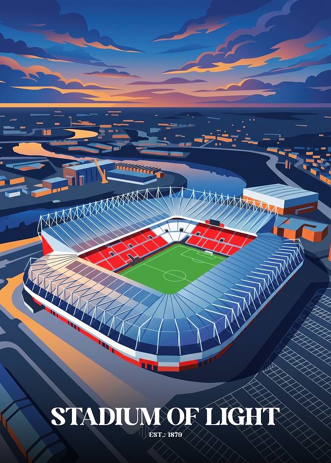 Stadium of Light Sunderland Poster