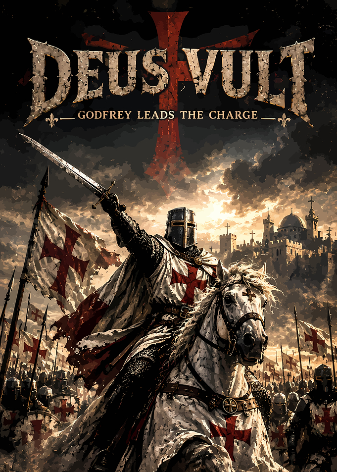 Deus Vult Crusader Knight Poster