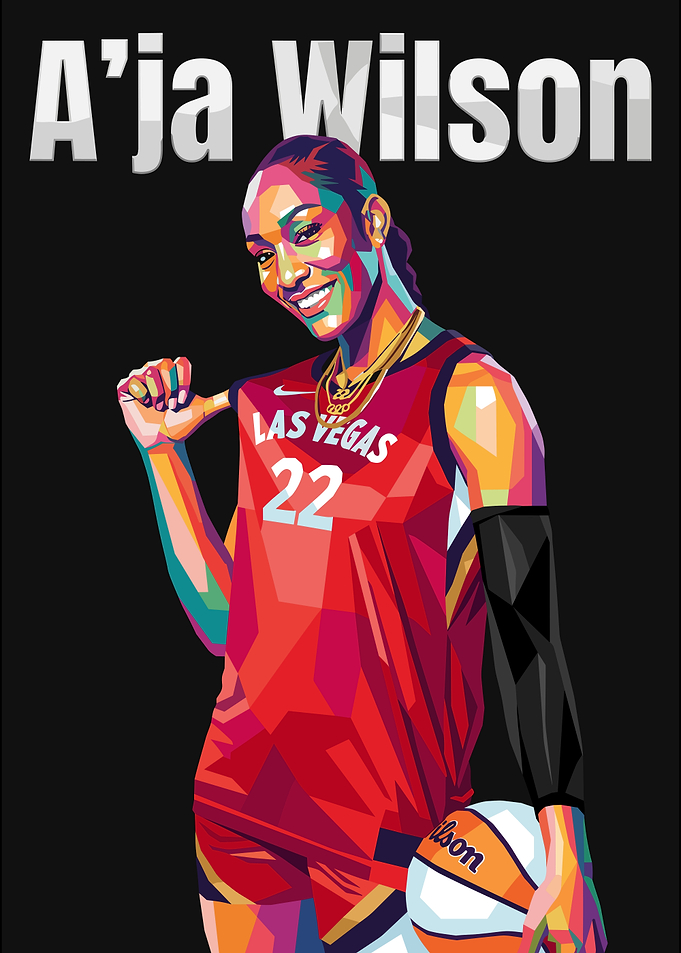 A'ja Wilson Pop Art Portrait