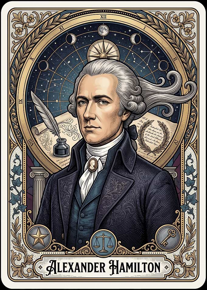 Alexander Hamilton - Tarot Card