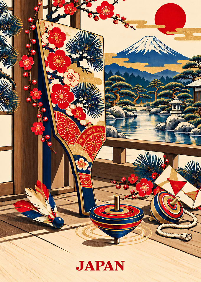 Japanese New Year – Mount Fuji and Traditional Garden
