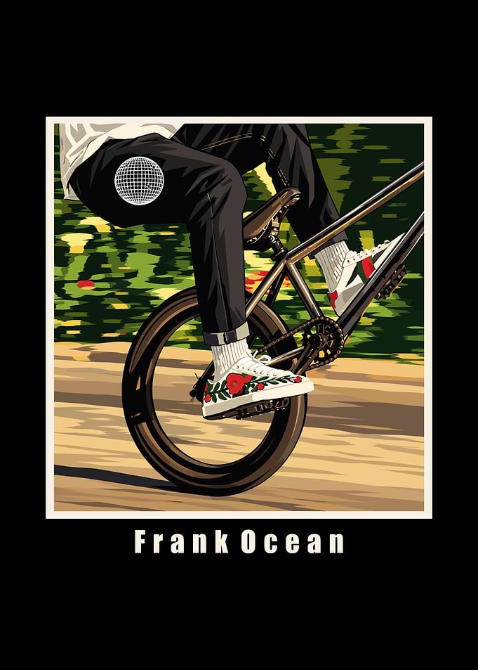Frank Ocean BMX Pixel Art Poster