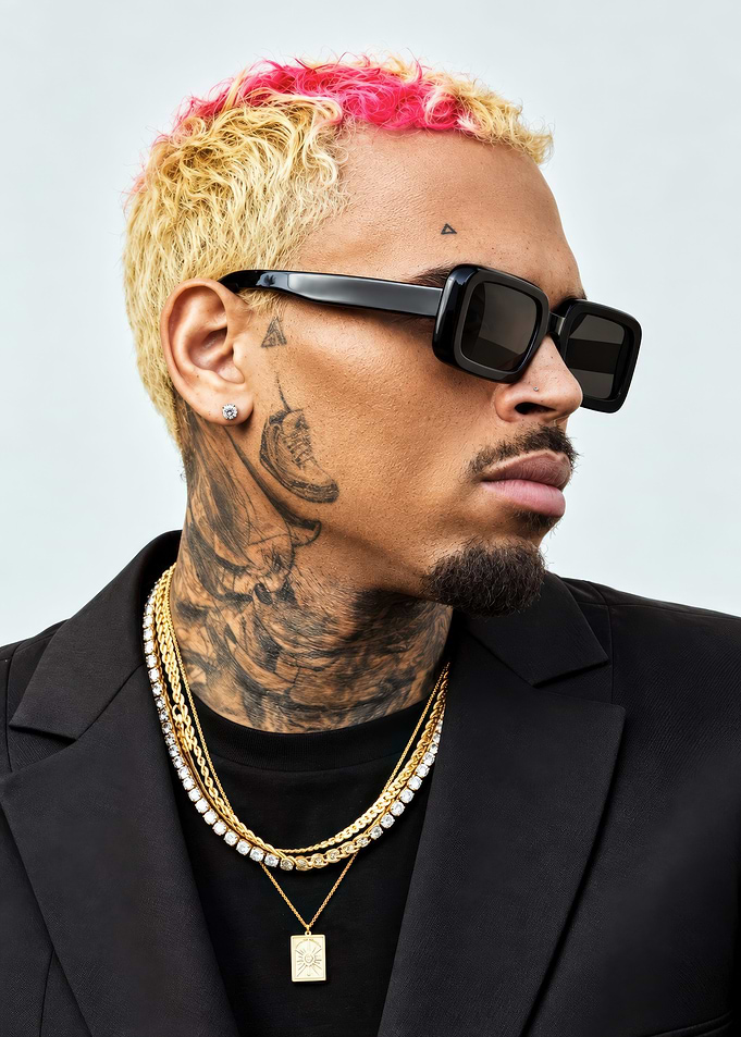Chris Brown Portrait with Sunglasses