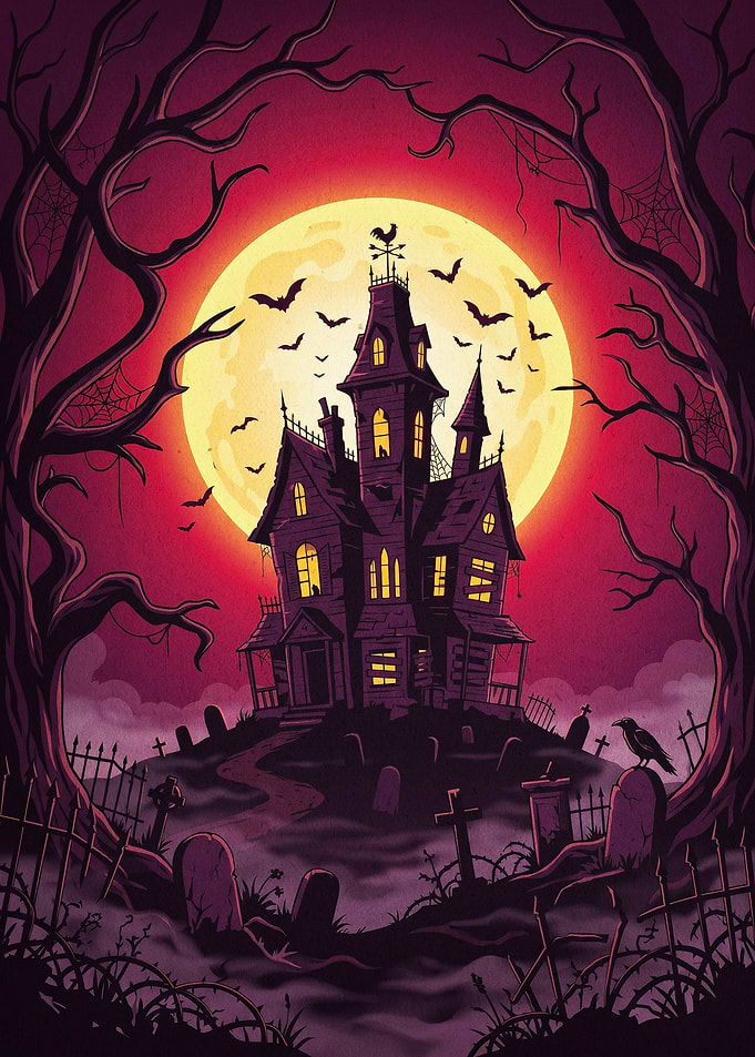 Haunted House Gothic Horror Poster