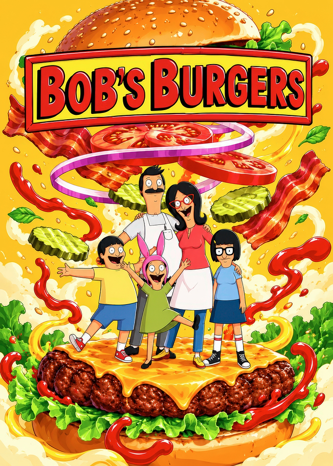 Bob's Burgers Family Burger Poster