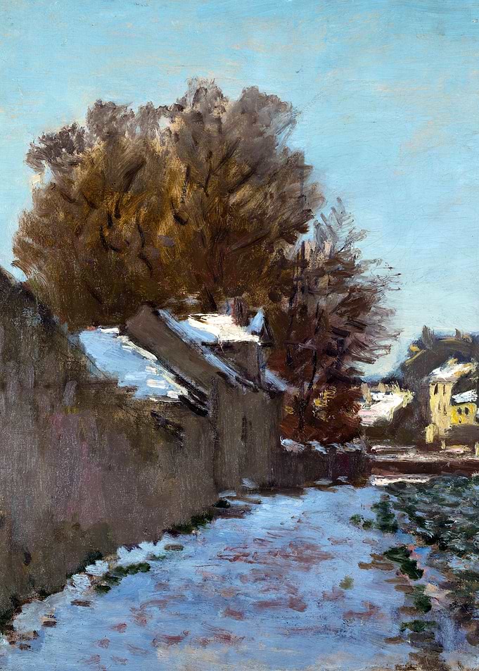 Snow Scene at Argenteuil by Claude Monet Winter Landscape Painting