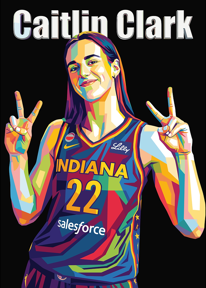 Caitlin Clark Pop Art Portrait