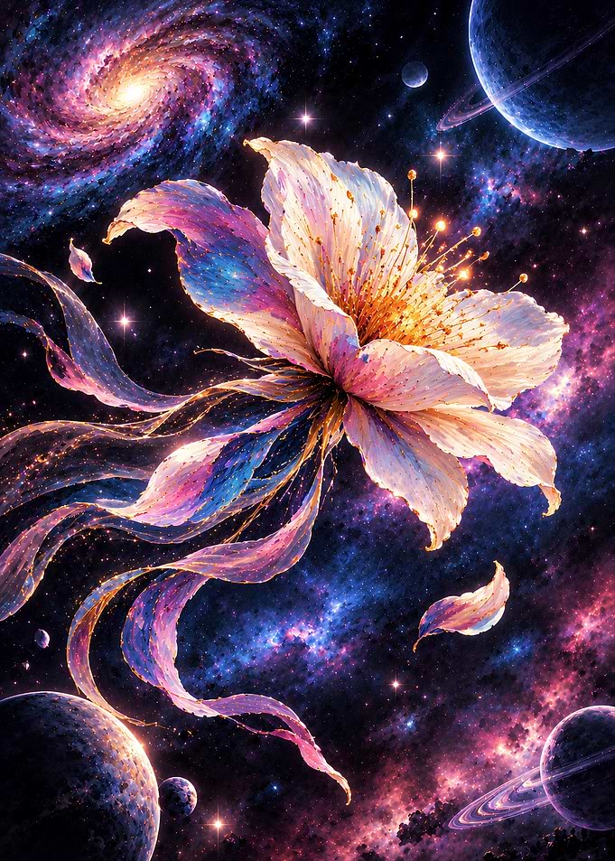 Cosmic Flower in Deep Space