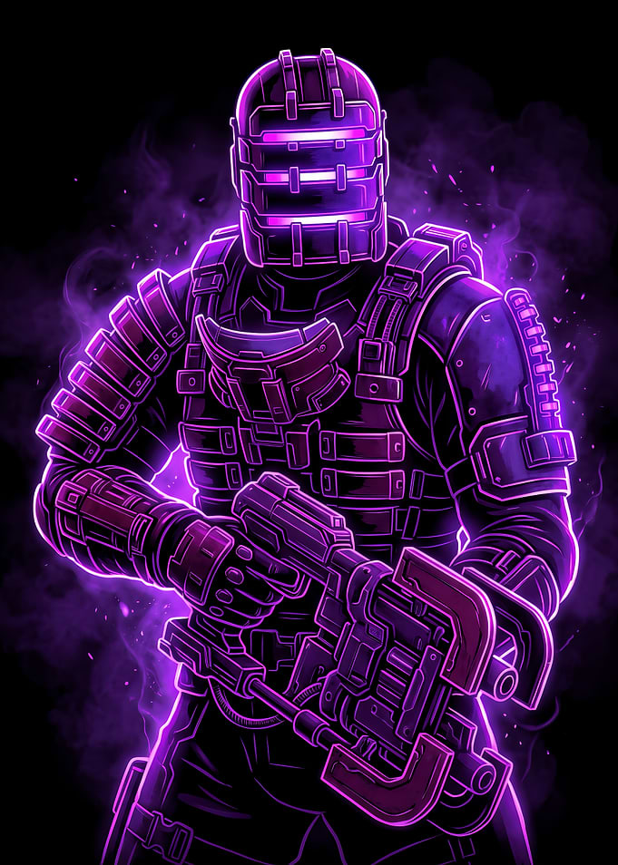 Neon Purple Isaac Clarke Dead Space
