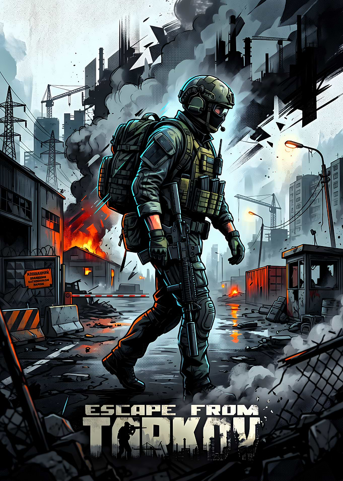 Escape From Tarkov Soldier Poster