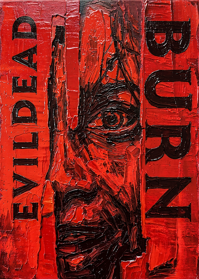 Evil Dead Burn Abstract Portrait