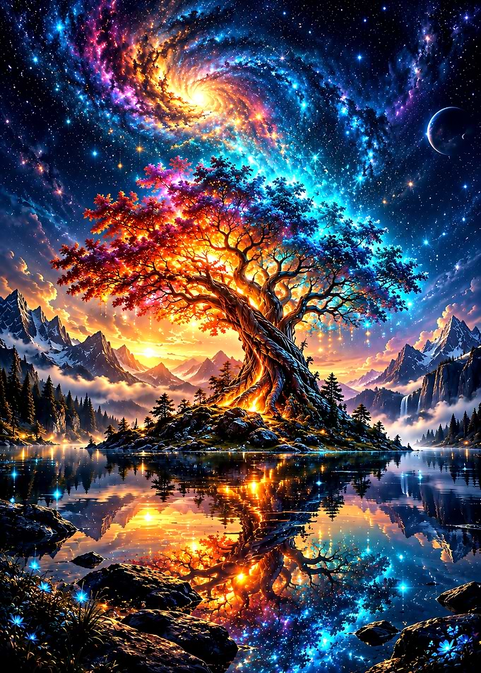 Cosmic Tree of Life Landscape