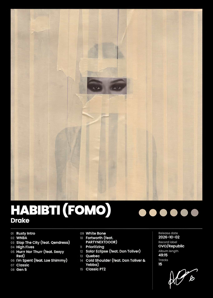 Drake Habibti FOMO Album Poster
