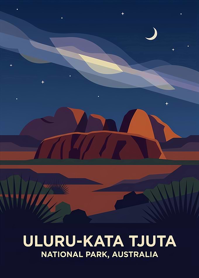 Uluru-Kata Tjuta National Park Travel Poster