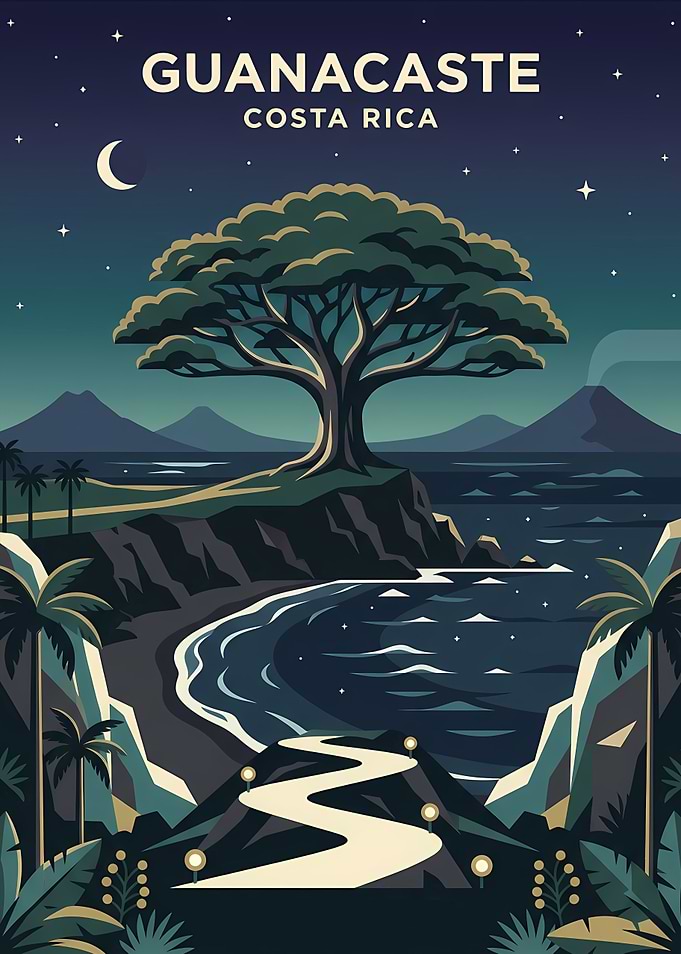 Guanacaste Costa Rica Travel Poster