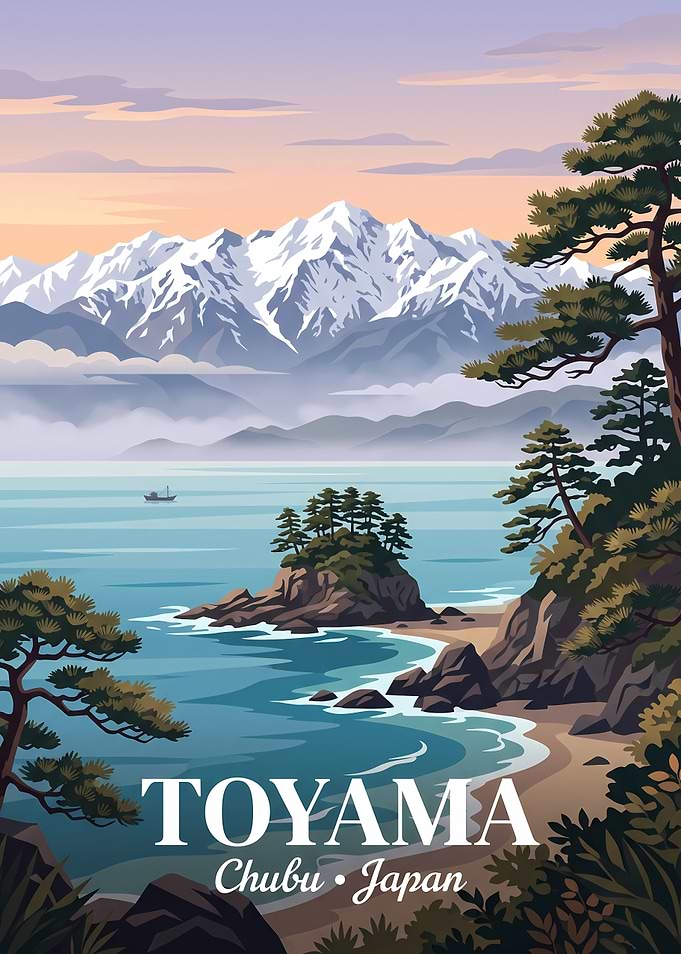 Toyama Japan Travel Poster