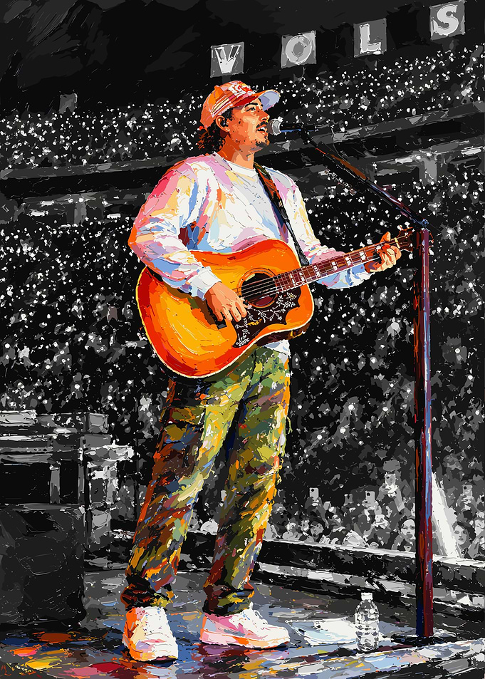 Morgan Wallen Performing Live Concert Art