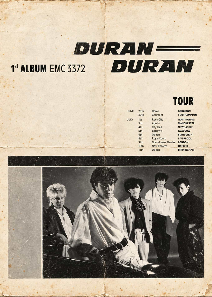 Vintage Duran Duran Tour Poster