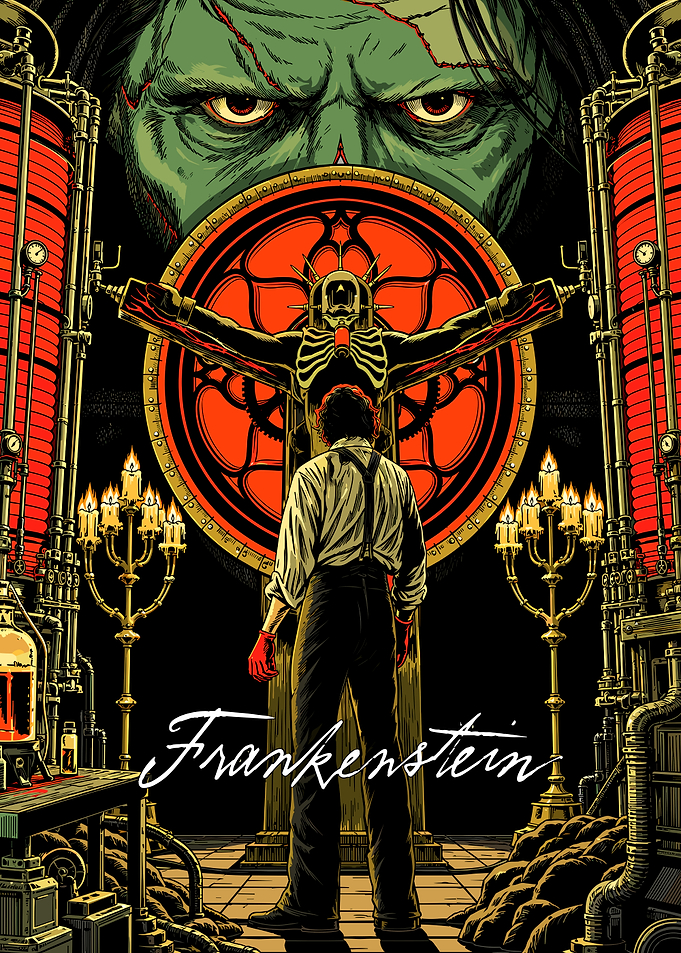 Frankenstein Laboratory Gothic Poster