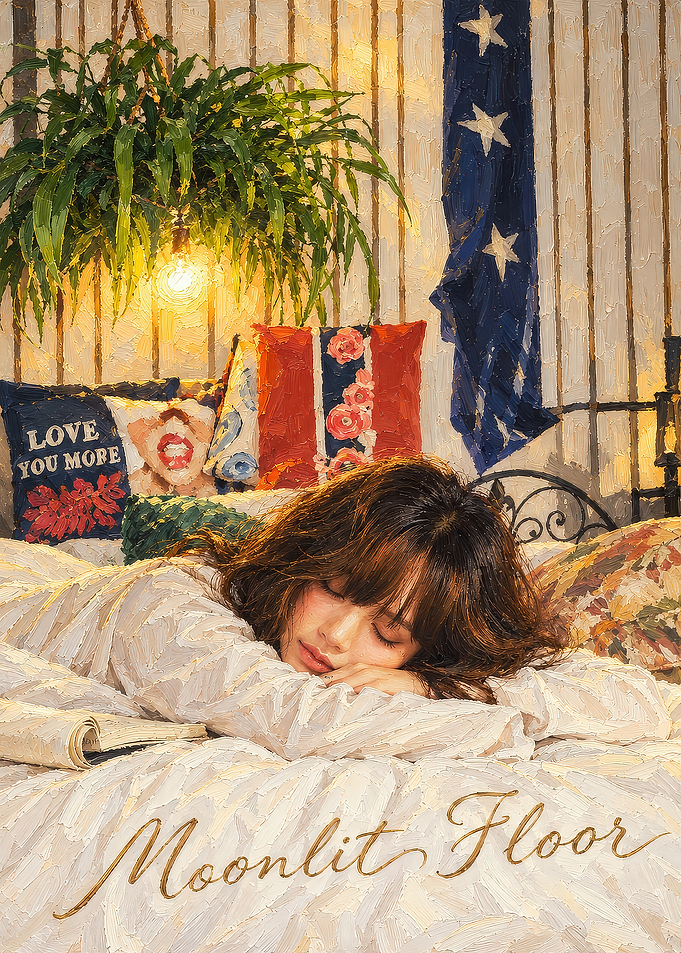 Lisa Moonlit Floor Oil Painting Style