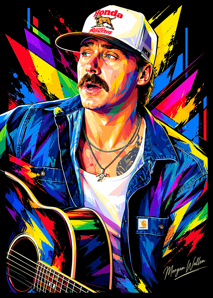 Morgan Wallen Pop Art Portrait