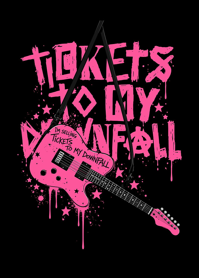 Tickets to My Downfall Guitar Graphic