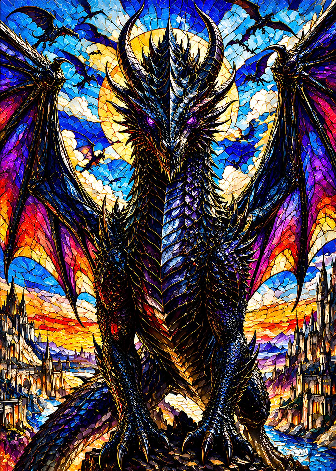 Stained Glass Dragon Masterpiece