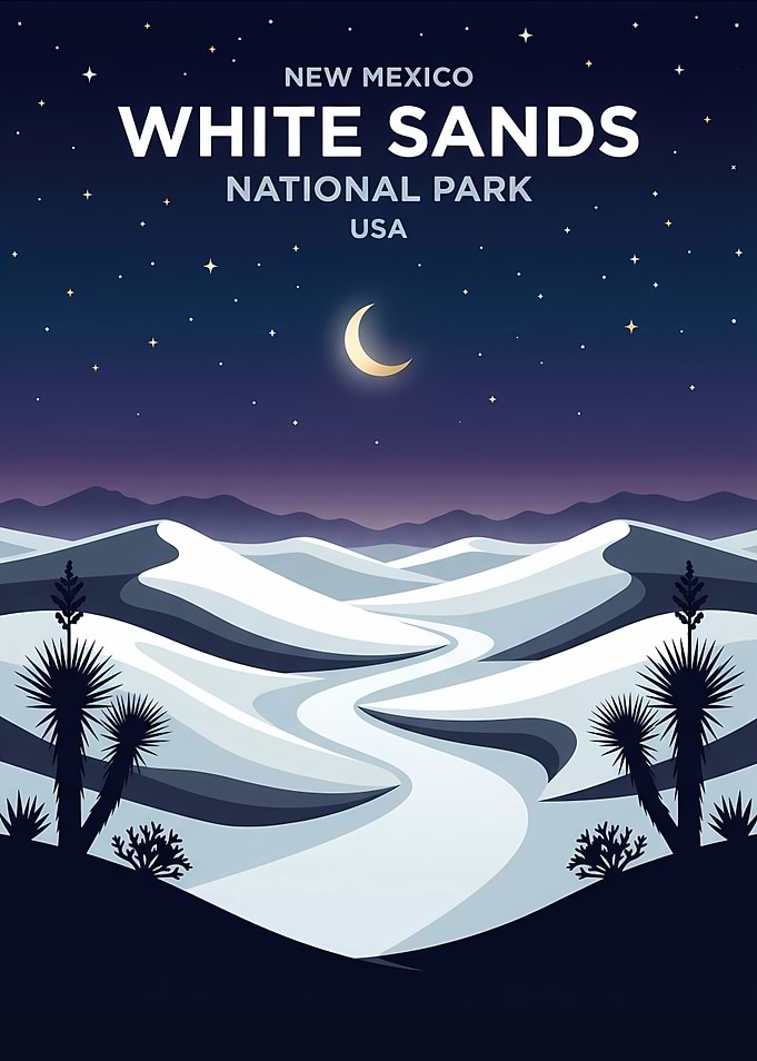 White Sands National Park Poster