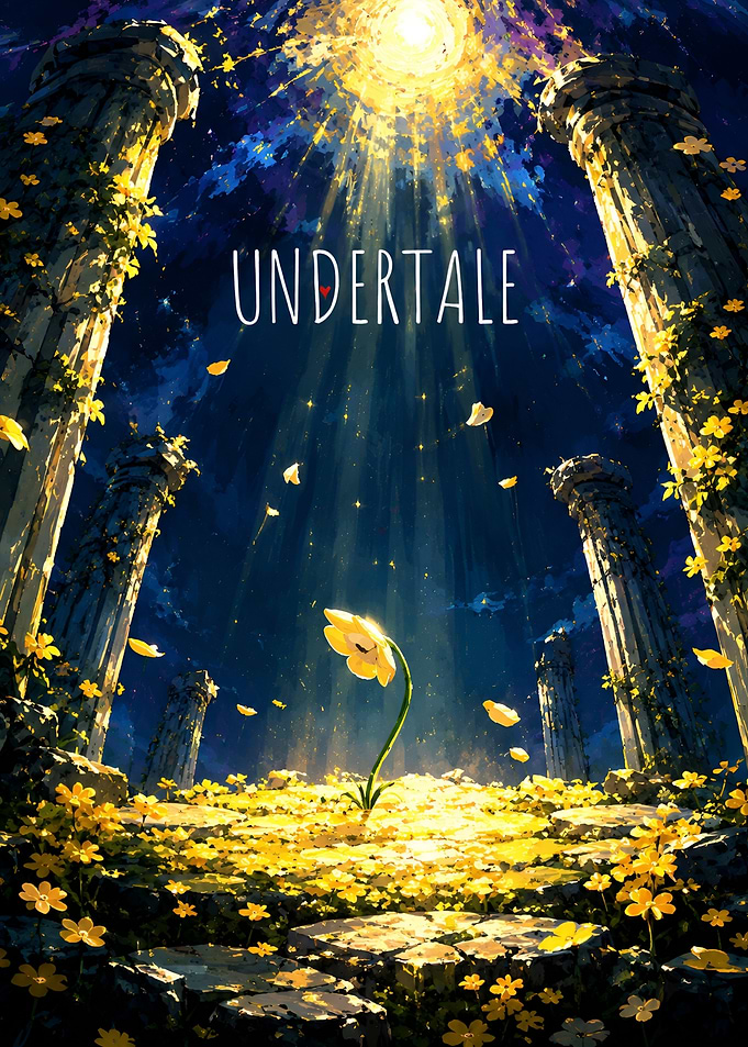 Undertale Golden Flower Ruins Poster