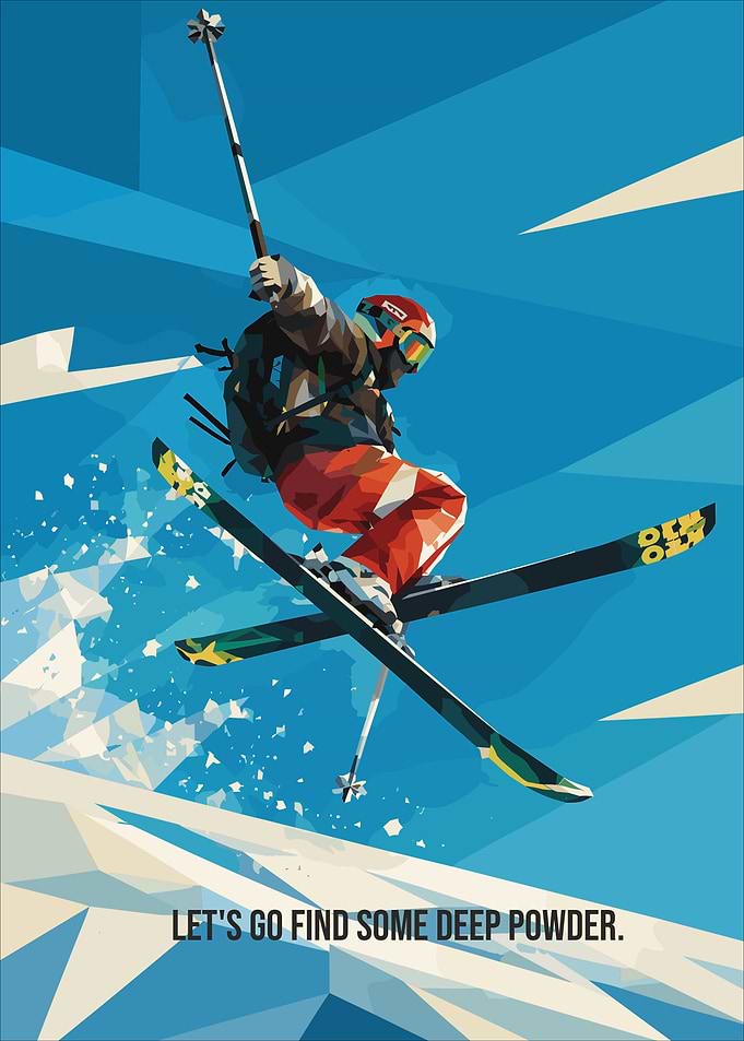 Skiing Adventure Poster
