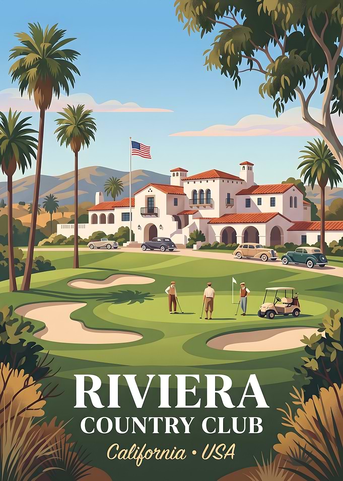 Riviera Country Club Vintage Poster