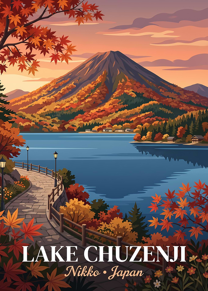 Lake Chuzenji Nikko Japan Travel Poster