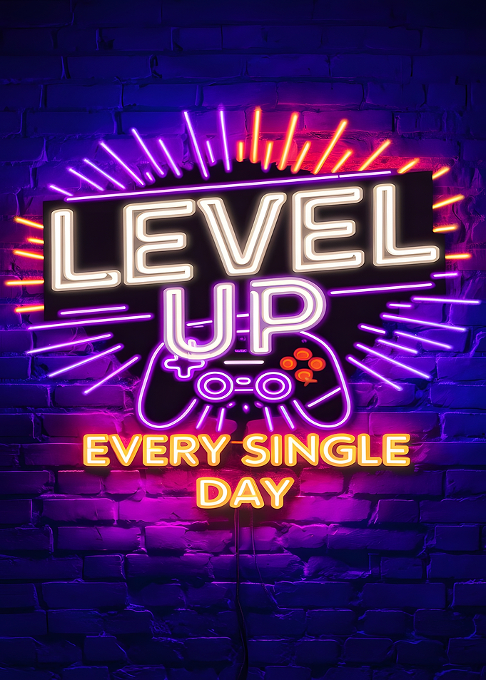 Level Up Neon Gaming Sign