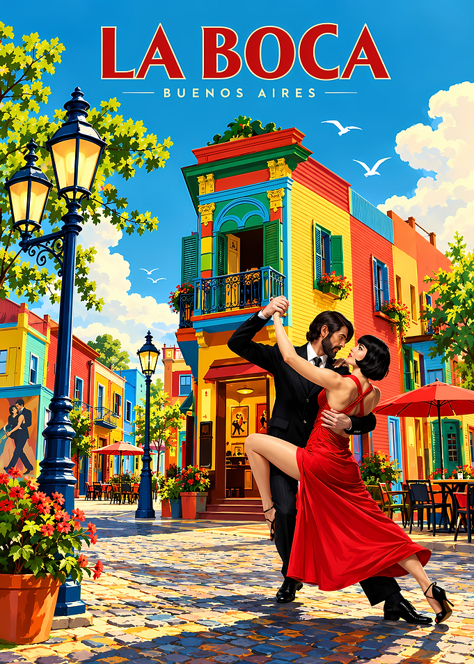 La Boca Buenos Aires Tango Poster