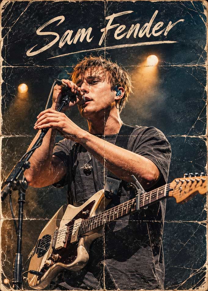 Sam Fender Vintage Concert Poster