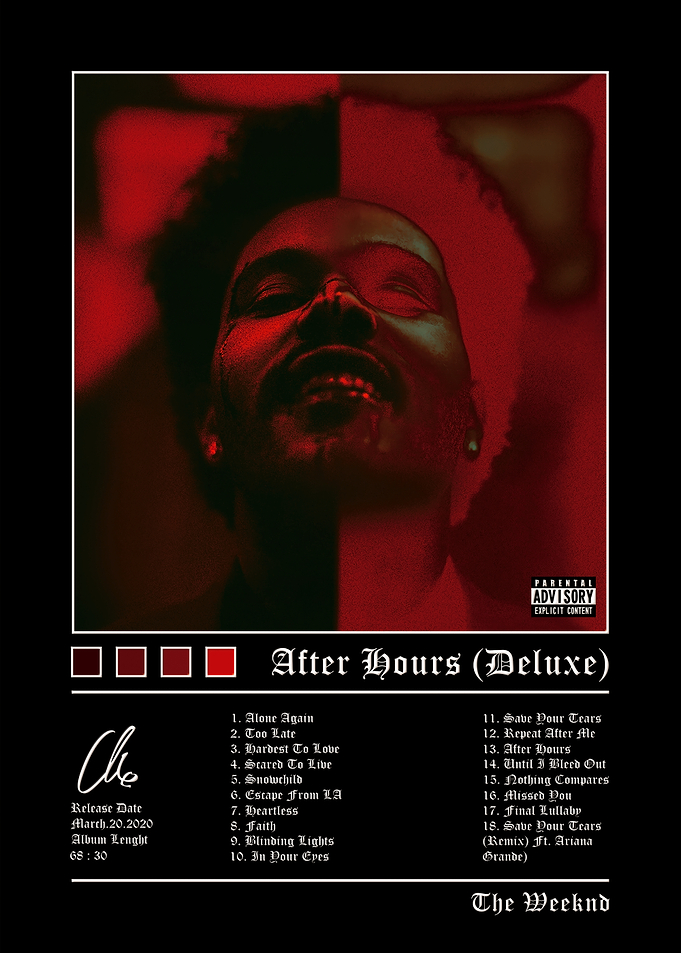 The Weeknd After Hours Deluxe Poster