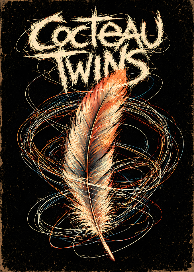 Cocteau Twins Feather Art Poster
