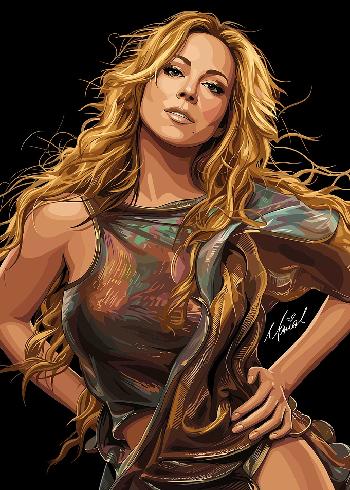 Digital Portrait of Mariah Carey