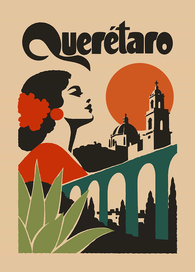 Vintage Travel Poster of Queretaro