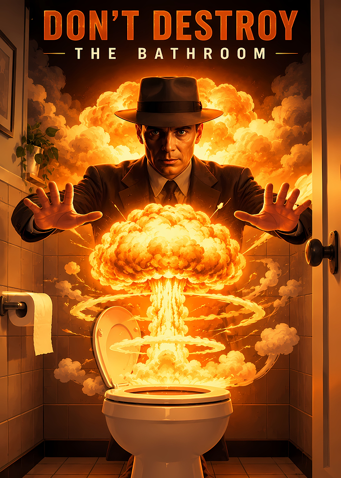 Don't Destroy The Bathroom Poster
