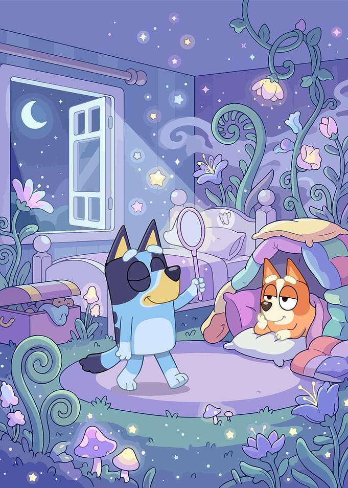 Bluey and Bingo Magical Bedroom Scene