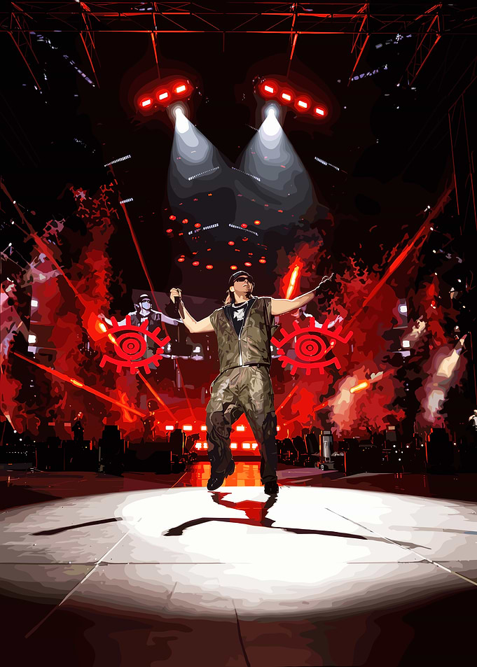 Rapper Performing on Stage