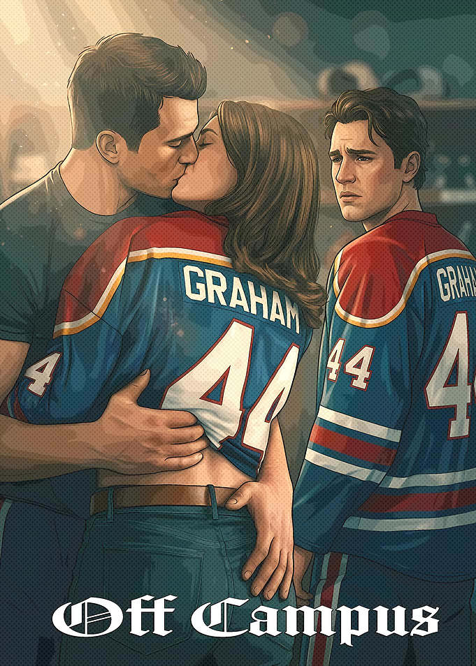 Off Campus Hockey Romance Illustration