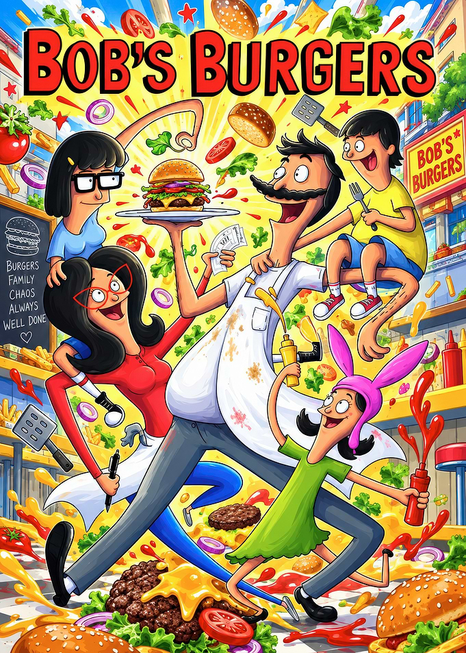 Bob's Burgers Family Chaos Poster