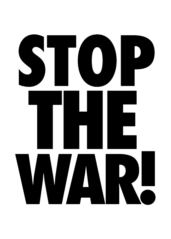 Stop The War Text Poster