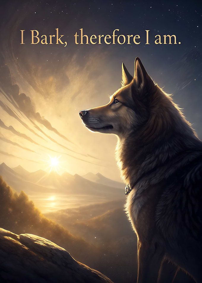 Philosophical Wolf at Sunrise