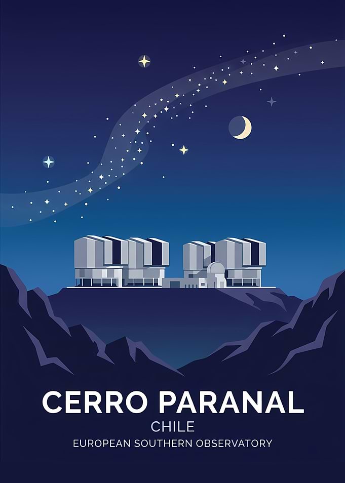 Cerro Paranal Observatory Travel Poster