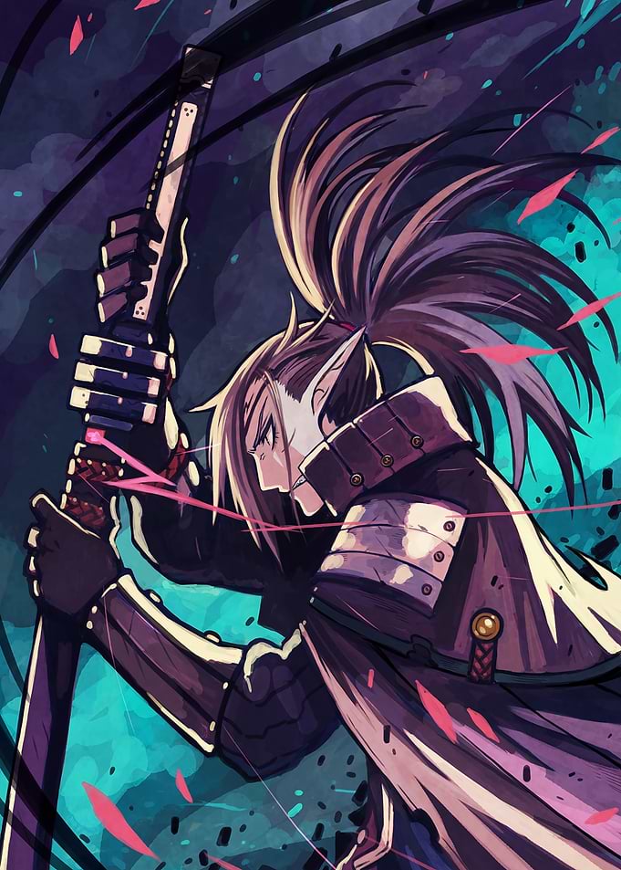 Elf Warrior with Katana